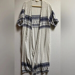 Entro duster  maxi swim cover up kimono Sz S